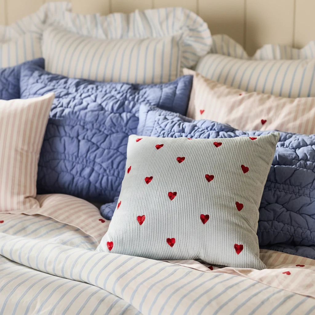 Velvet Corduroy Embroidered Icon Pillow