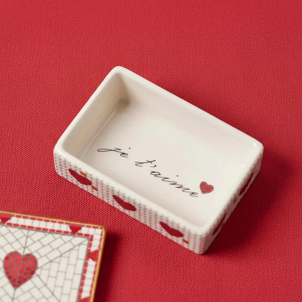 Bistro Tile Stoneware Trinket Box