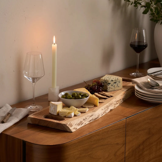 Large Acacia Wood Serving Board – Natural Wood Table Platter