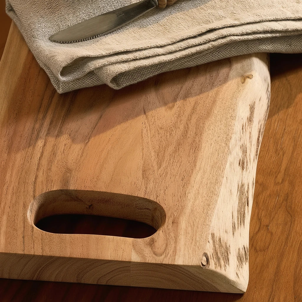 Large Acacia Wood Serving Board – Natural Wood Table Platter