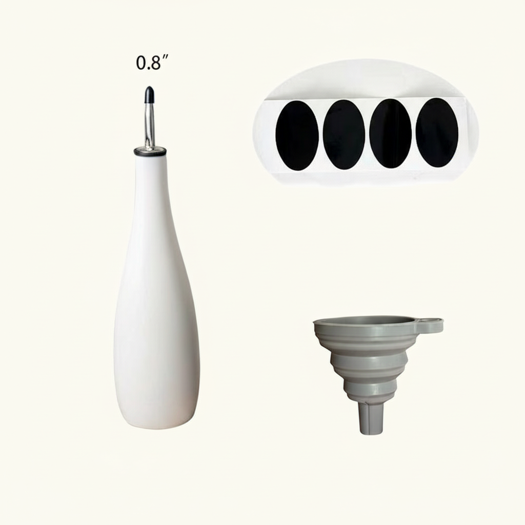 Minimalist Ceramic Dispenser – Matte White Elegance