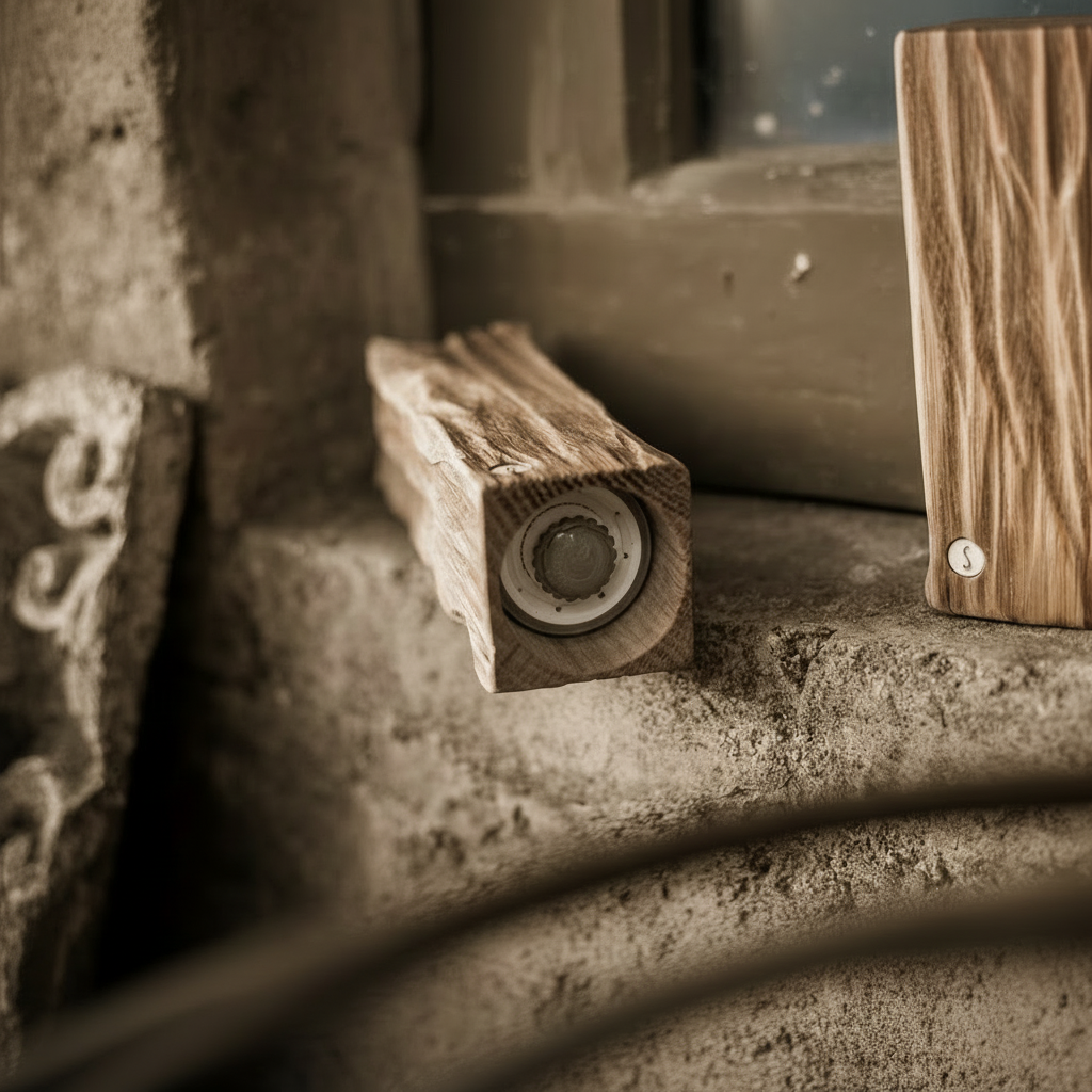 Oak Wood Salt & Pepper Mill Set – Handcrafted Rustic Spice Grinders