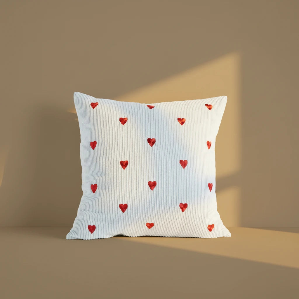 Velvet Corduroy Embroidered Icon Pillow