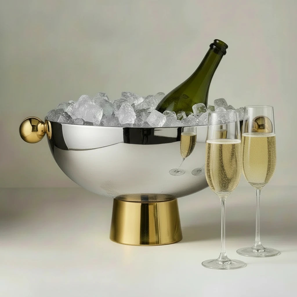 Stainless Steel Party Bucket – Luxe Ice & Beverage Tub