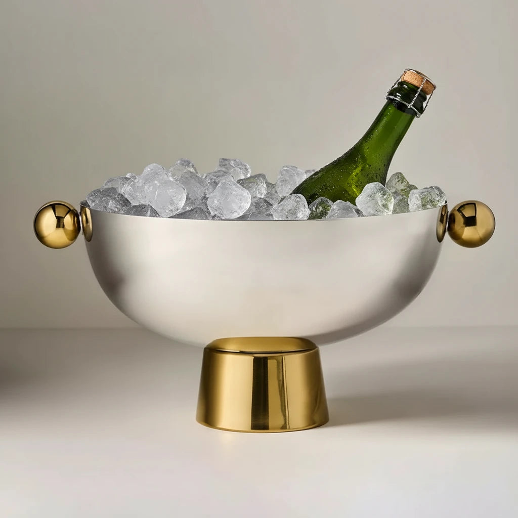 Stainless Steel Party Bucket – Luxe Ice & Beverage Tub