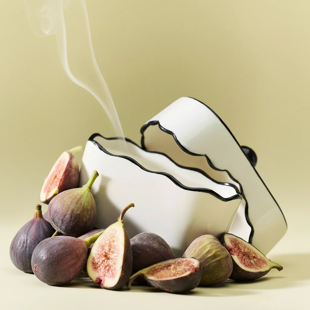 Floral Porcelain Candle — Black Fig & Olive