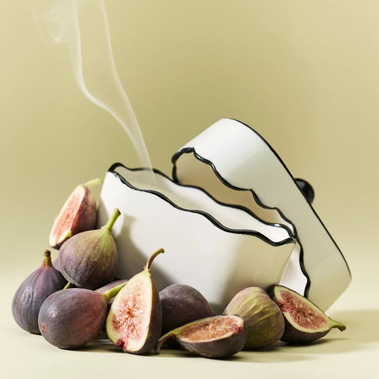 Floral Porcelain Candle — Black Fig & Olive