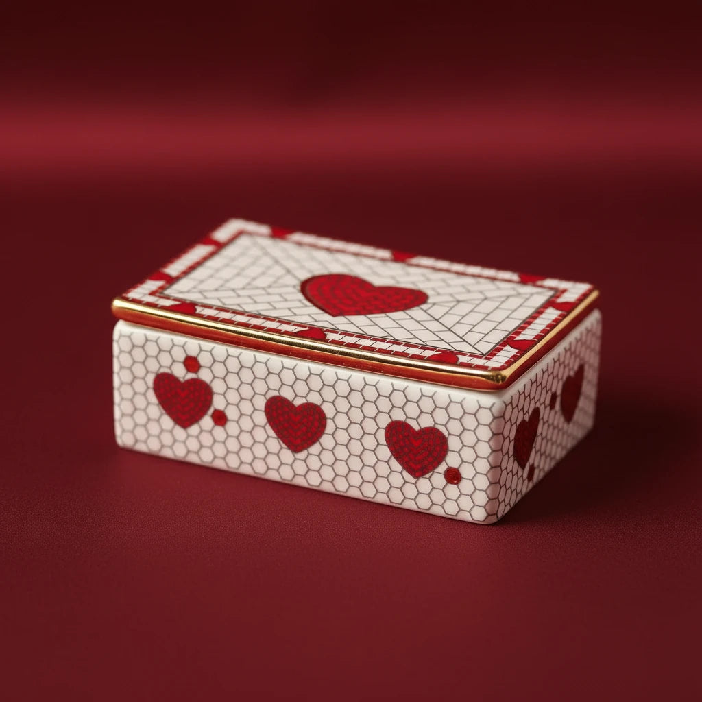 Bistro Tile Stoneware Trinket Box