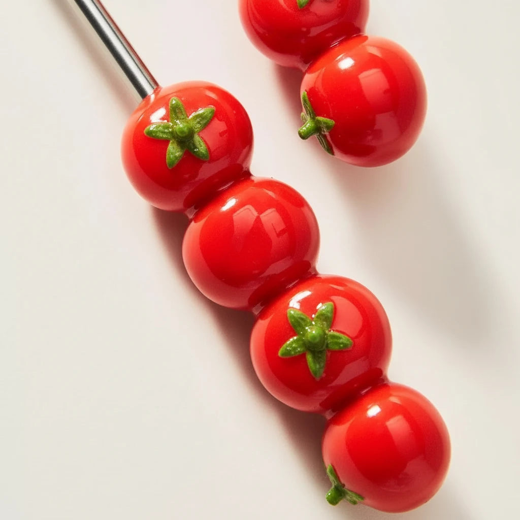 Tomato Serve Set – Hand-Painted Serveware with Playful Charm