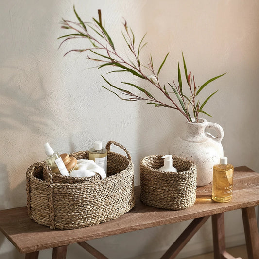 Seagrass Nested Baskets – Set of 3 Natural Storage Pieces