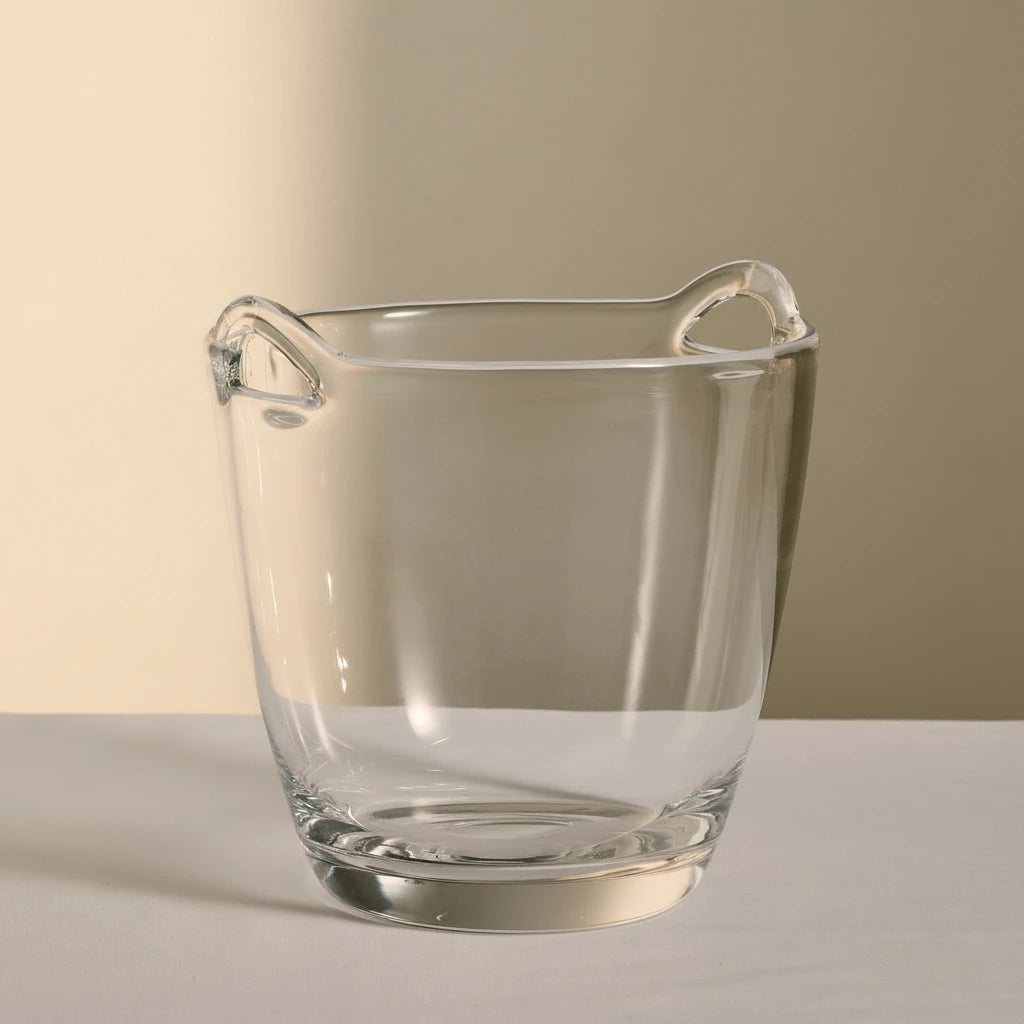 Premium Crystal Glass Ice Bucket – Elegant Serveware