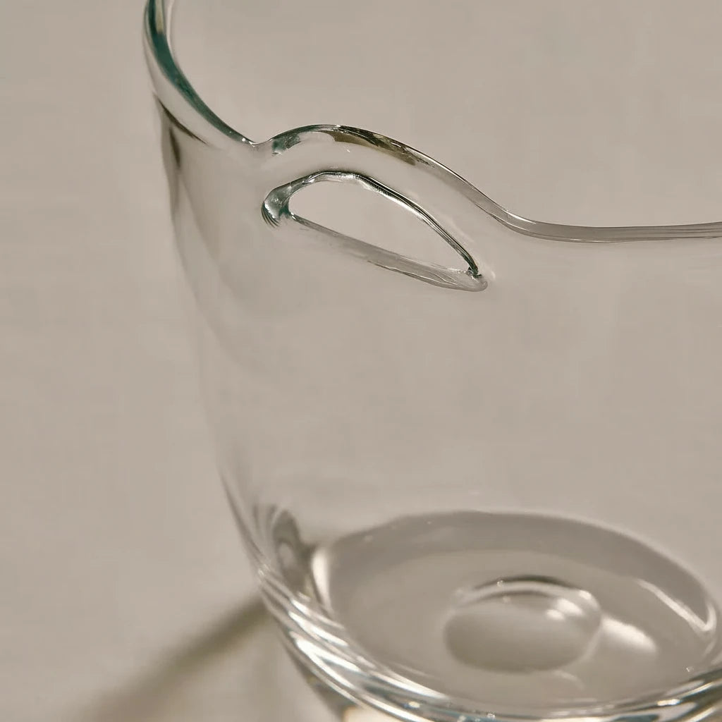 Premium Crystal Glass Ice Bucket – Elegant Serveware