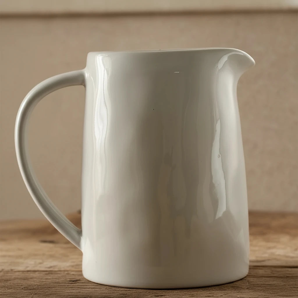 Portobello Large Stoneware Jug – White Elegance
