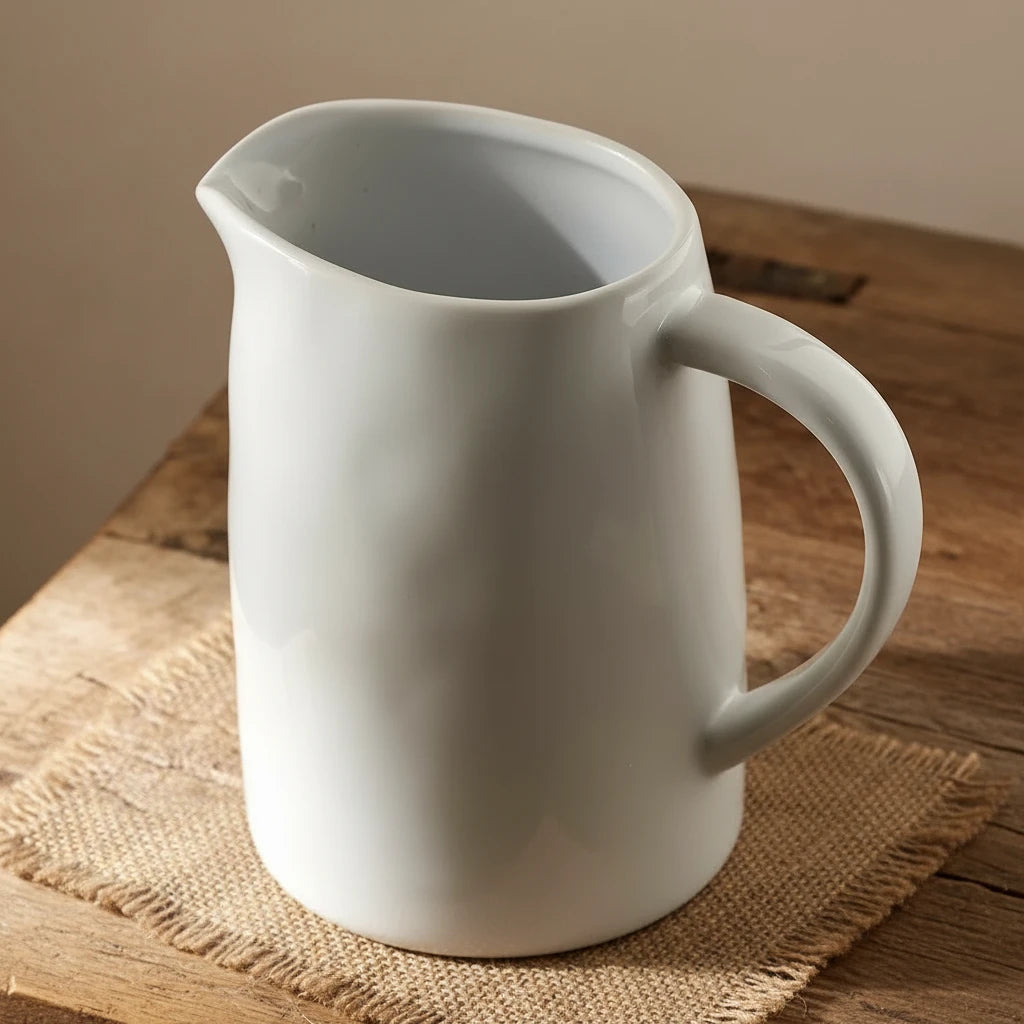 Portobello Large Stoneware Jug – White Elegance