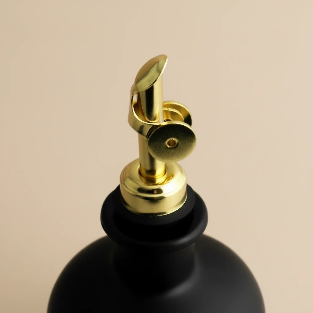 Matte Black Glass Oil Bottle 500 ml – Luxe Kitchen Dispenser
