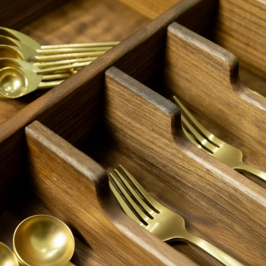 Wooden Kitchen Drawer Organizer – Custom Flatware & Utensil Storage
