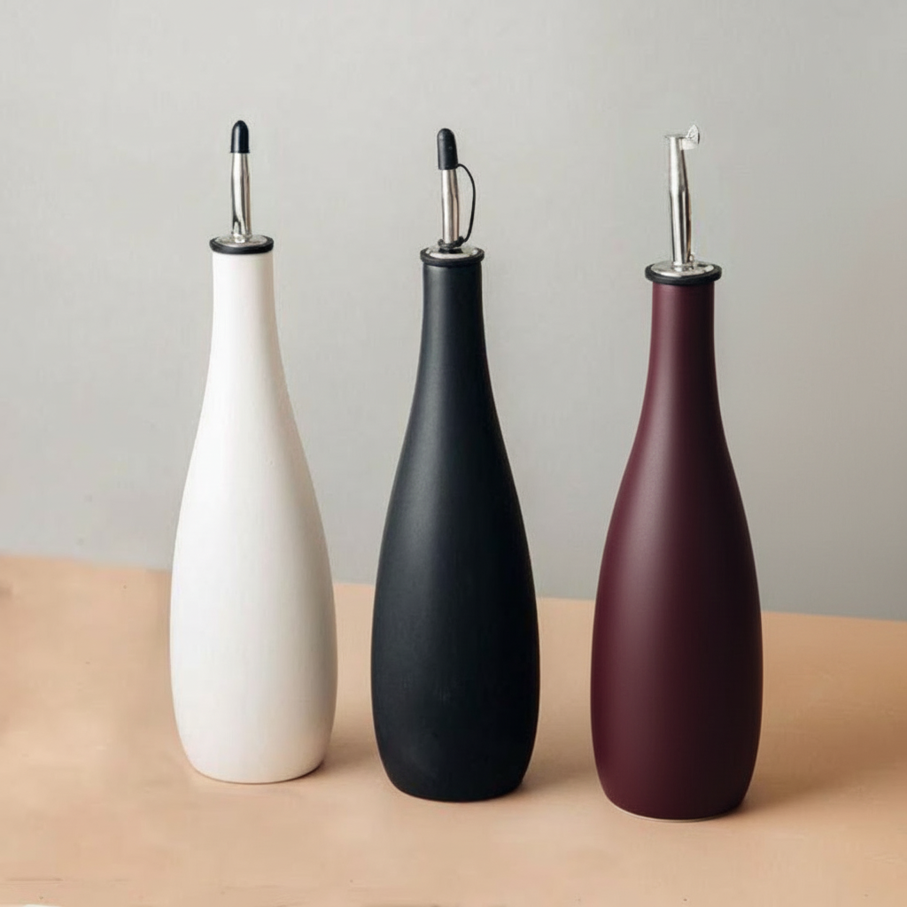 Minimalist Ceramic Dispenser – Matte White Elegance
