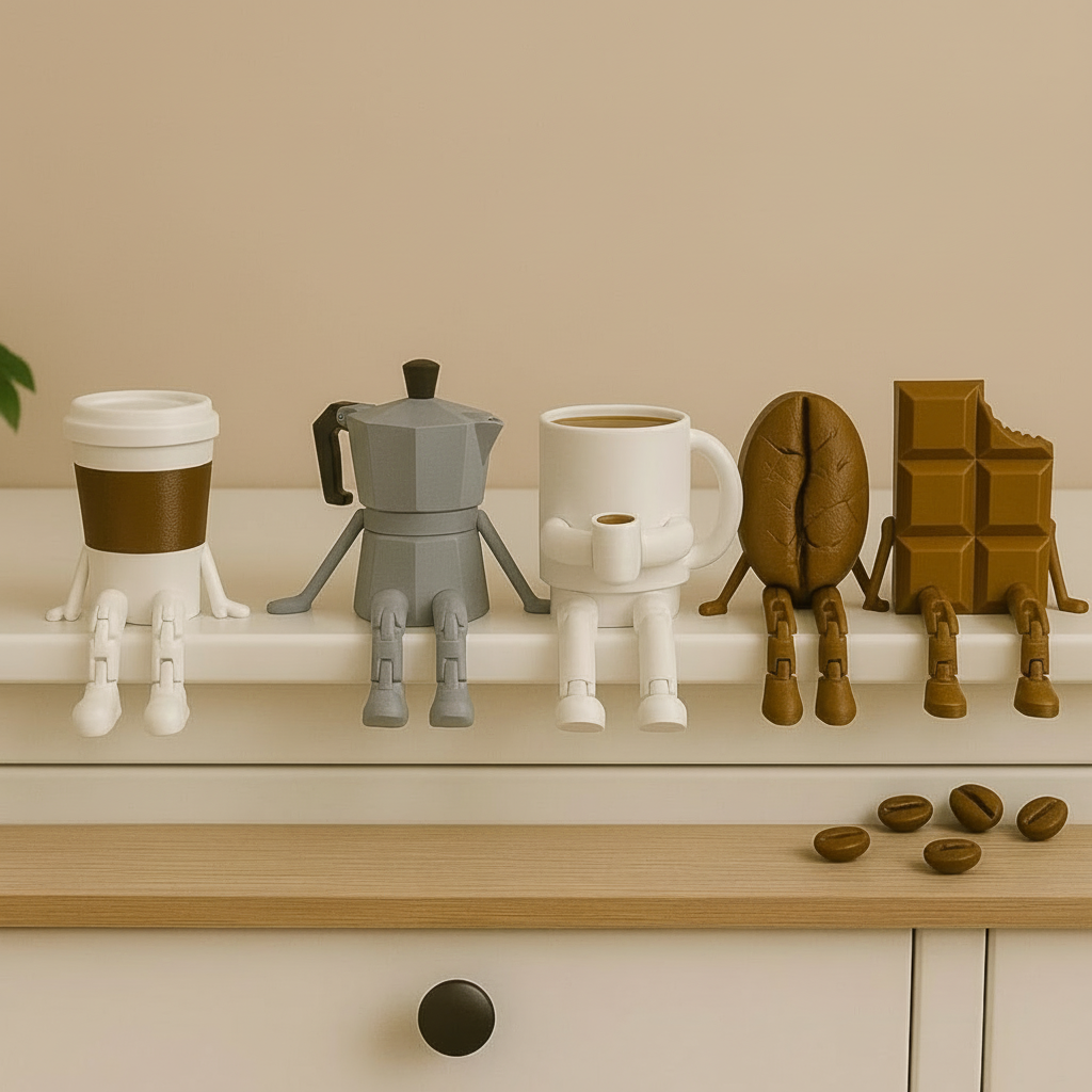Coffee Lover Figurine Decor – Mini Coffee Characters