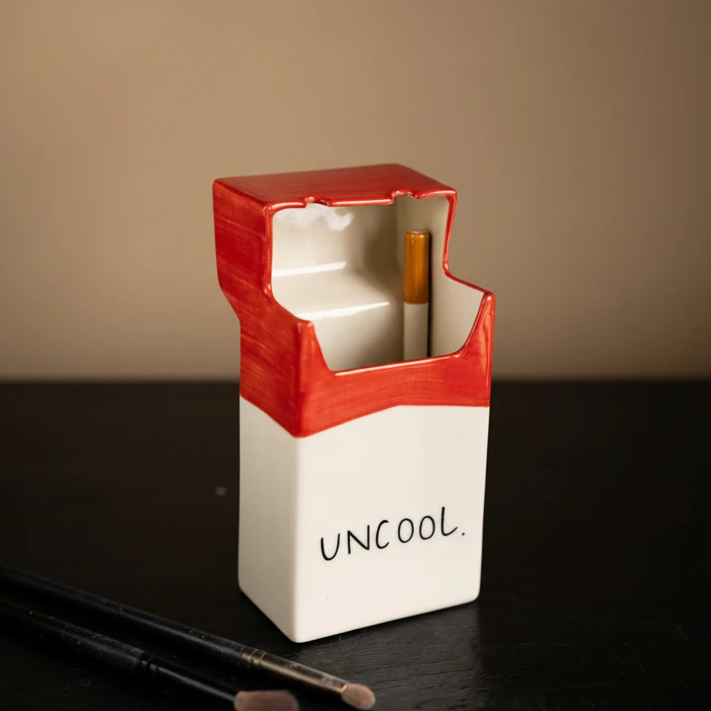 “Uncool” Ceramic Cigarette Packet Ornament
